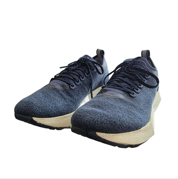 Allbirds Wool Flyer Mizzles Shoes Sz 10.5 Blue Water Repellent Low Sneakers - Picture 3 of 15